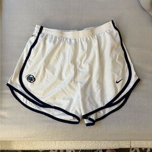 Nike Women's White and Black Athletic Shorts